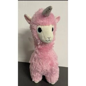 TY Pink Unicorn Lana Llama Sparkled Stuffed Animal Plush Blue Eyes 12" 2019